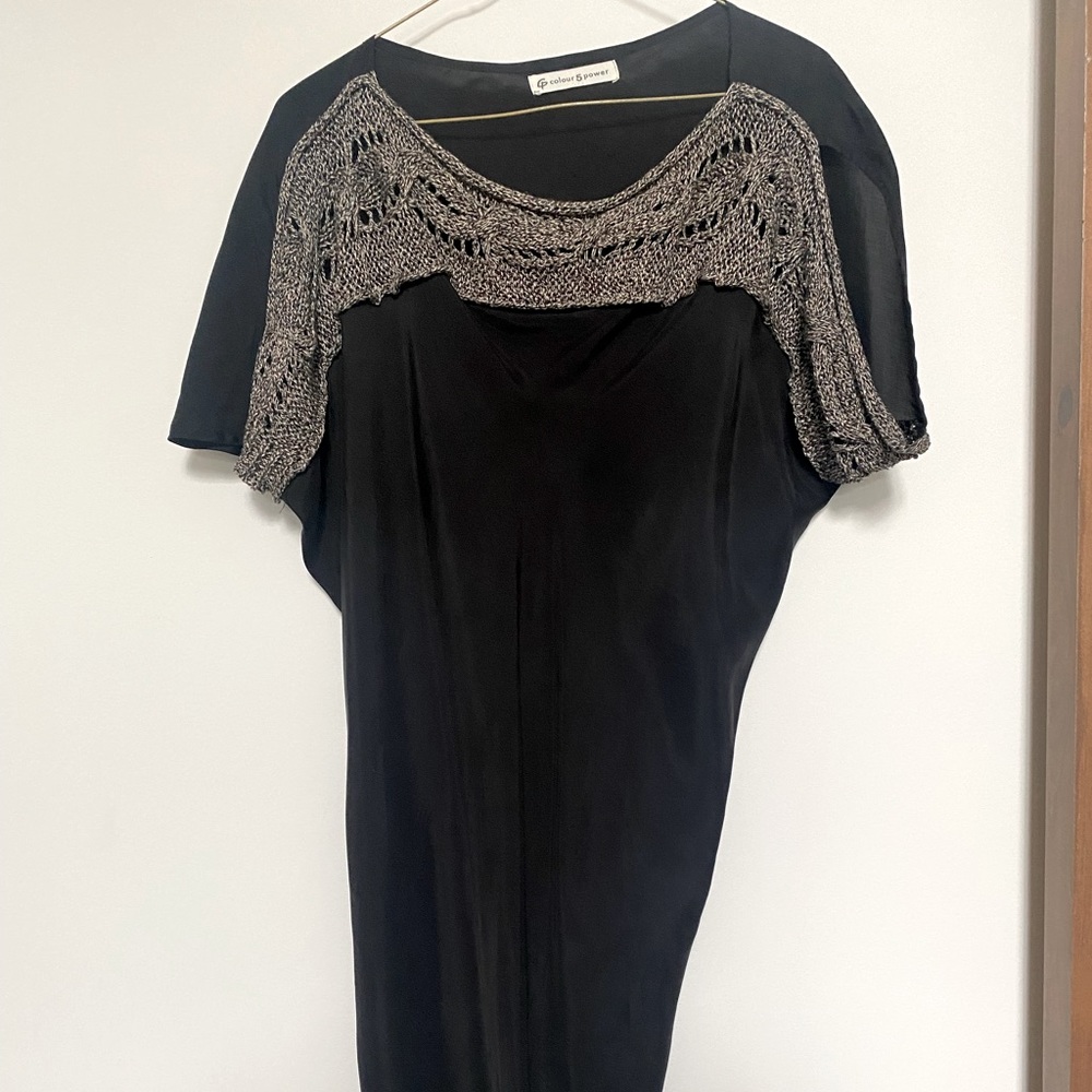 Silk mixed media tunic